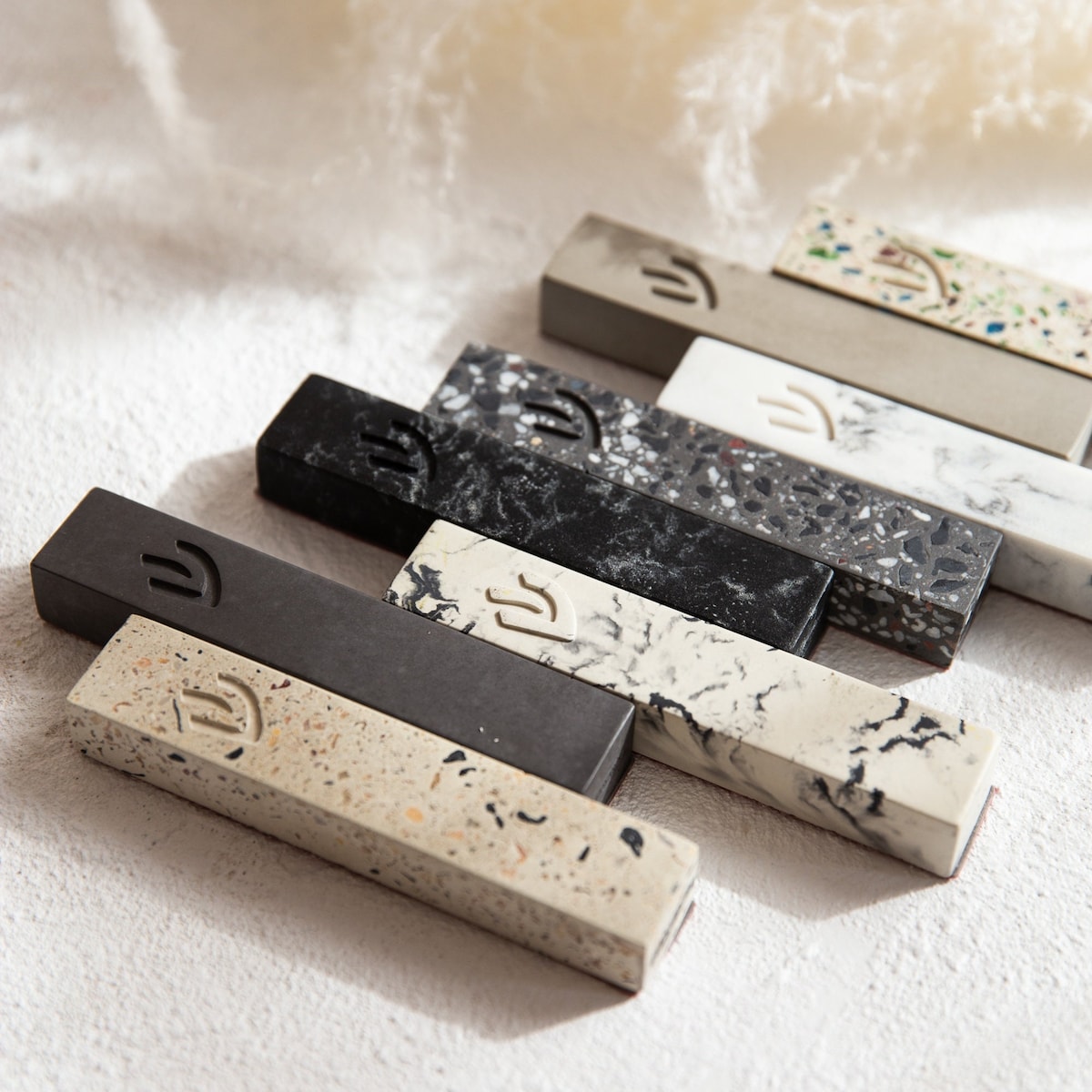 Marble Mezuzah Case: With Scroll, Jewish Home Blessing