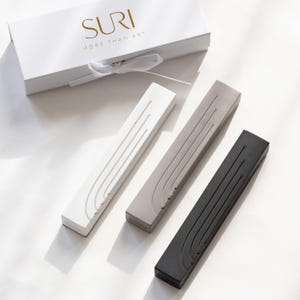 Contemporary Concrete Mezuzah Case with non kosher Scroll + Gift box