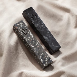 Contemporary Kosher Mezuzah Case with Scroll for Door, Self Stick Mezuza Protection Cover for Indoor & Outdoor, Housewarming Jewish Gift
