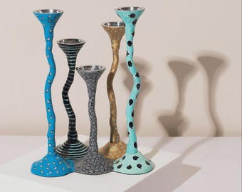Castiçais de Shabat Elegantes – Design Conectado – Série Bonded