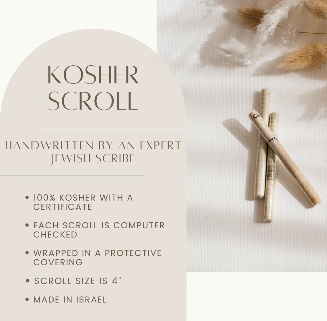 Kosher Mezuzah Scroll Made in Israel Hand-written by a - Etsy