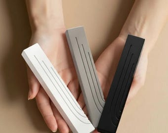 Estuche de mezuzá judío moderno y único para puerta + pergamino no kosher + caja de regalo