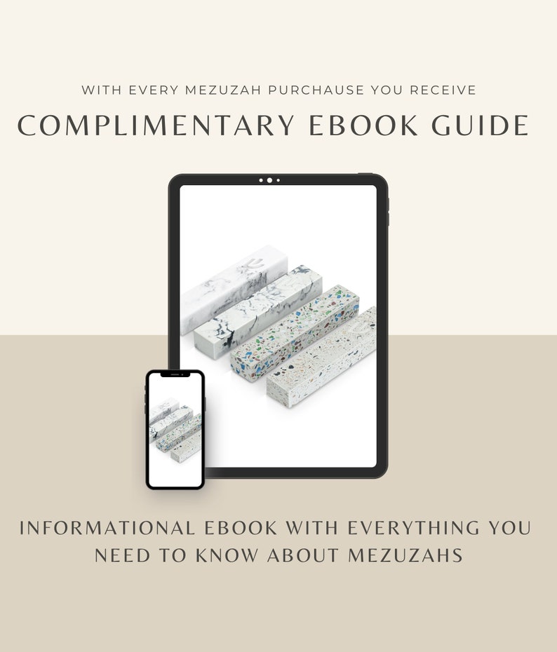 Contemporary Mezuzah Case With Scroll for Door Self Stick Etsy