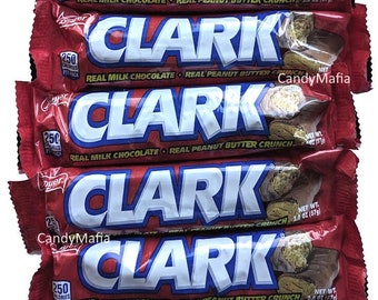 Clark BAR Candy Bars 6 Bars Clark Chocolate Candy Bar (not cups) NEW!