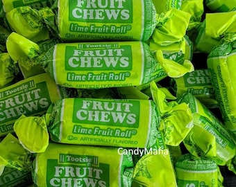 LIME Tootsie Roll Chews Fruit Chews Candy - 14 oz - Lime Flavor - Free Shipping