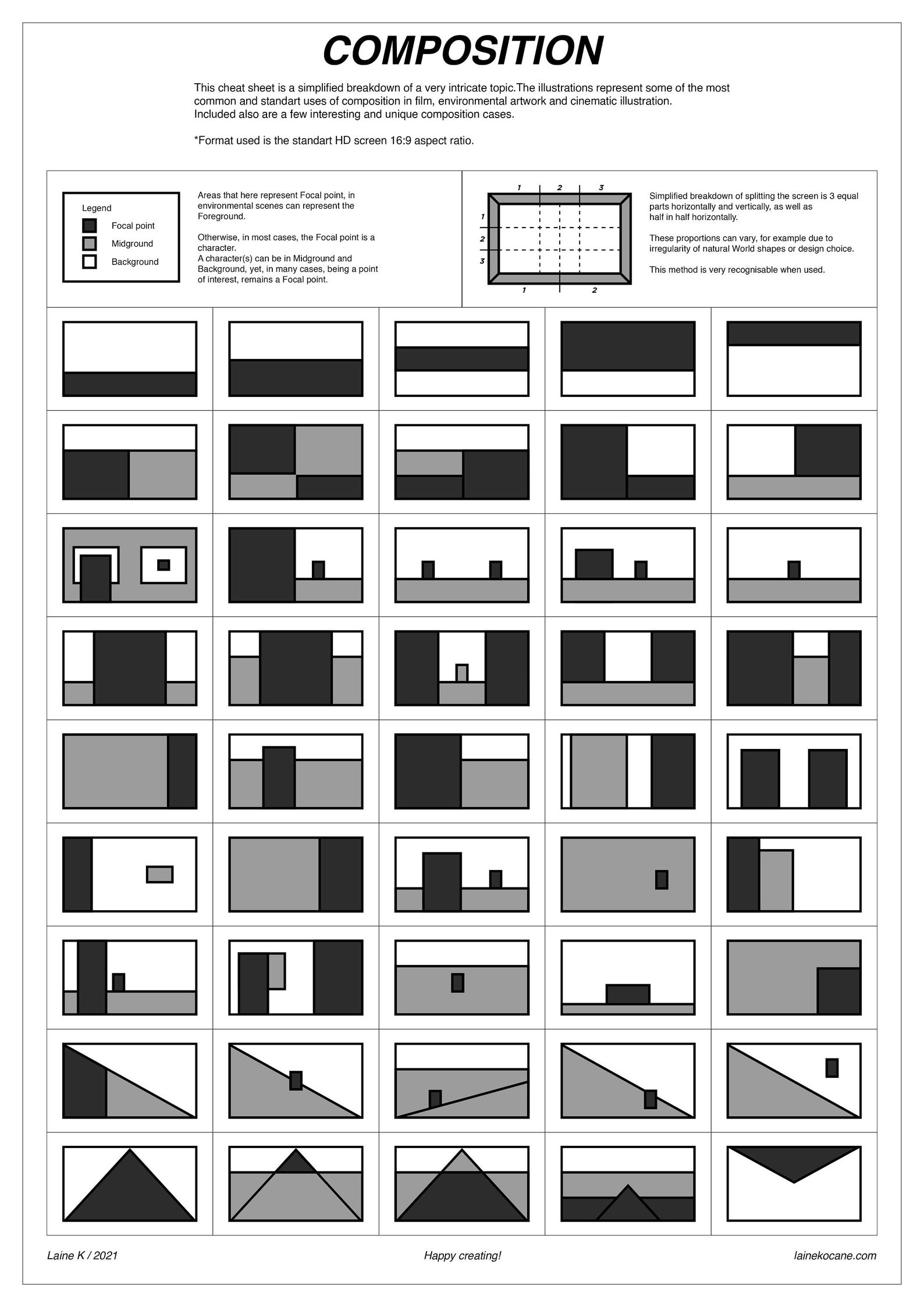 Composition Cheat Sheet Instant Print Tutorial Print Etsy