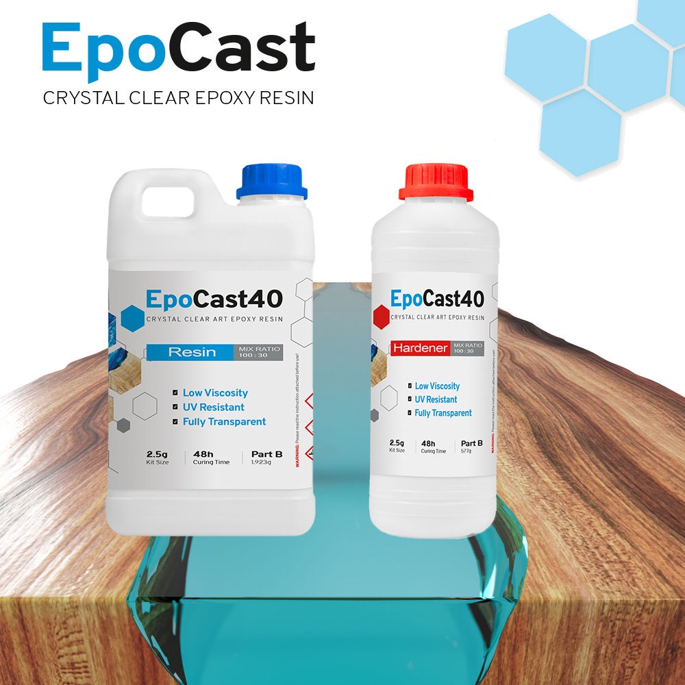 Epoxy Resin Kit Epocast40 High Quality Crystal Clear 3D Liquid Art Casting, Transparent  Epoxy Resin All Purpose Crafts,low Viscosity Resins 