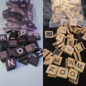 100 Count Magnetic Scrabble Letters - Now Available in Tan or Black!!! - New stronger magnets!!