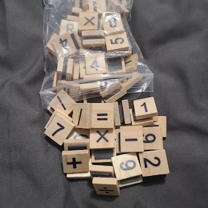 100 Count Mathematic Scrabble Numbers - New stronger magnets!!
