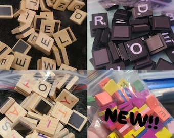 100 Count Magnetic Scrabble Letters - Now Available in Tan, Black or Multi-Color!!! - New stronger magnets!!
