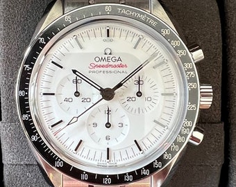 Omega Speedmaster Professional Moonwatch DIAL BLANCO, regalos para él, regalos para hombres.