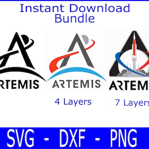 Artemis Svg| Rocket Svg|Artemis NASA Svg |Space Moon Mission  |Svg Bundle| Dxf |Png| Artemis NASA logo| Instant Download | Laser File |