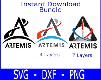 Artemis NASA Logo Vector SVG Bundle | Space Rocket (Digital Download)