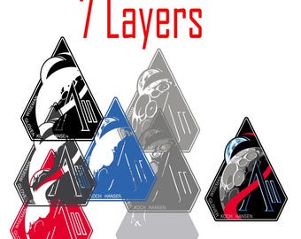 Artemis II Mission Patch SVG, Layered Design