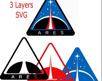 NASA ARES Program Logo, Layered Design (SVG)