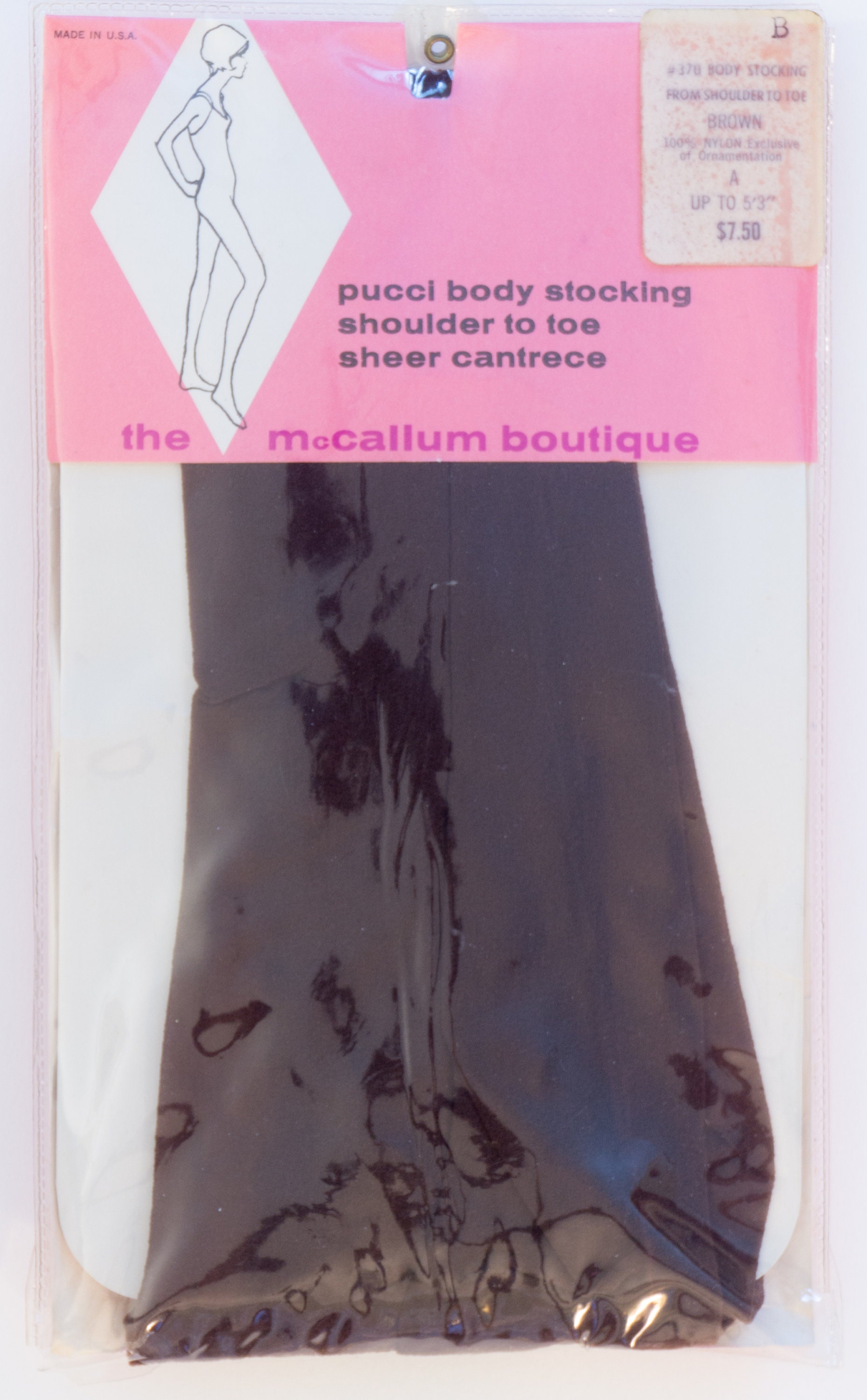 1960's Emilio Pucci Body Stocking Brown 