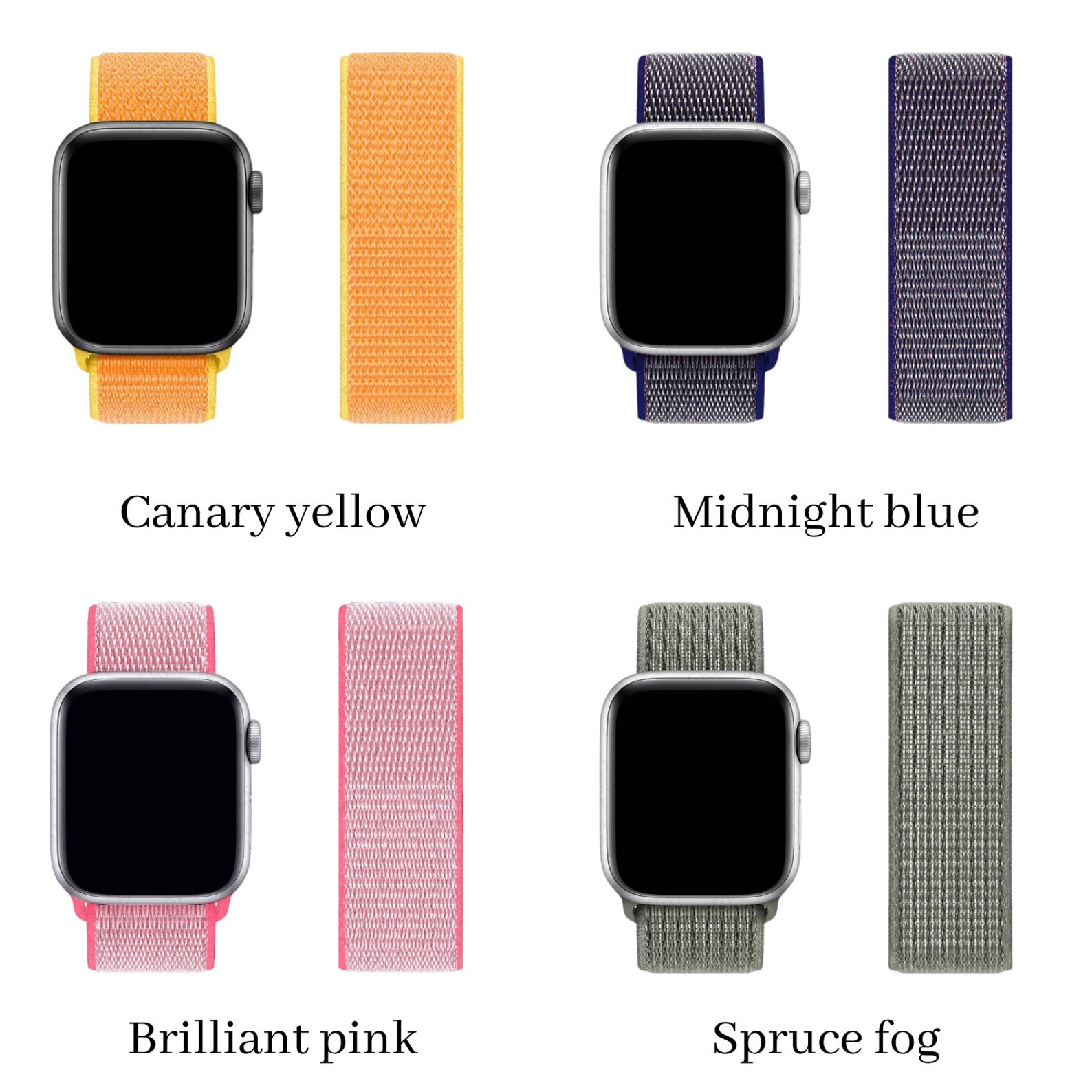 Snap Band Nylon Soft Band for Apple Watch Series 7 6 5 4 3 2 Etsy