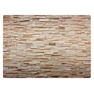 Stone Wall Office Chair Floor Protector, Beige Chair Floor Protector, Desk Chair Mat, Texture Vinyl Chair Mat, Gaming Chair Mat