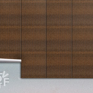 Puede incluir: Primer plano de un revestimiento de pared tejido marr&oacute;n con un patr&oacute;n sutil. El material parece estar hecho de fibras naturales, creando un aspecto texturizado y r&uacute;stico.