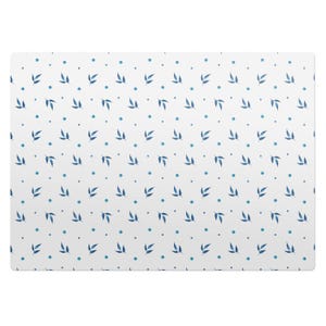 Leaves And Dots Computer Chair Mat, White Office Chair Mat, Chair Mat, Pattern Vinyl Floor Protector, Chair Floor Protector