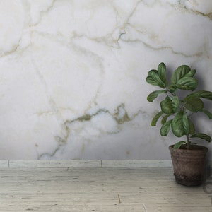 White Grey Marble Texture Natural Stone Wall In Luxury Pattern Decoration, Peel And Stick Roll, Rustic Home Style, Traditional Mural, Solid