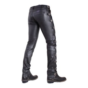 Men's Leather Pants Buckle Pants for Men Party Pants - Etsy