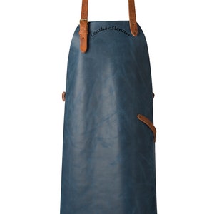 Distressed Full Grain Customized Leather Apron for Chefs - Apron For Hobbyists Woodwork Blacksmith Butchers Crafts Gardener for Kitchen BBQ
