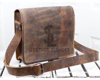 Leather Messenger Bag, Handmade Cross Body Bag, Laptop Bag, Leather satchel, Bag for Ipad and Laptop, Leather Bag for Men & Women.