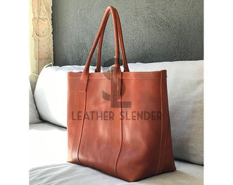 Braune Lederne Tragetasche für Frauen, Ledertasche für Frauen, Leder Reisetasche, Leder Laptoptasche, Schultertasche, Frauenhandtasche, Geschenk für sie