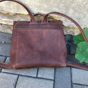 Womens Brown Leather Backpack | Women Leather Backpack | Laptop Backpack | Minimalist Backpack | Leather Rucksack