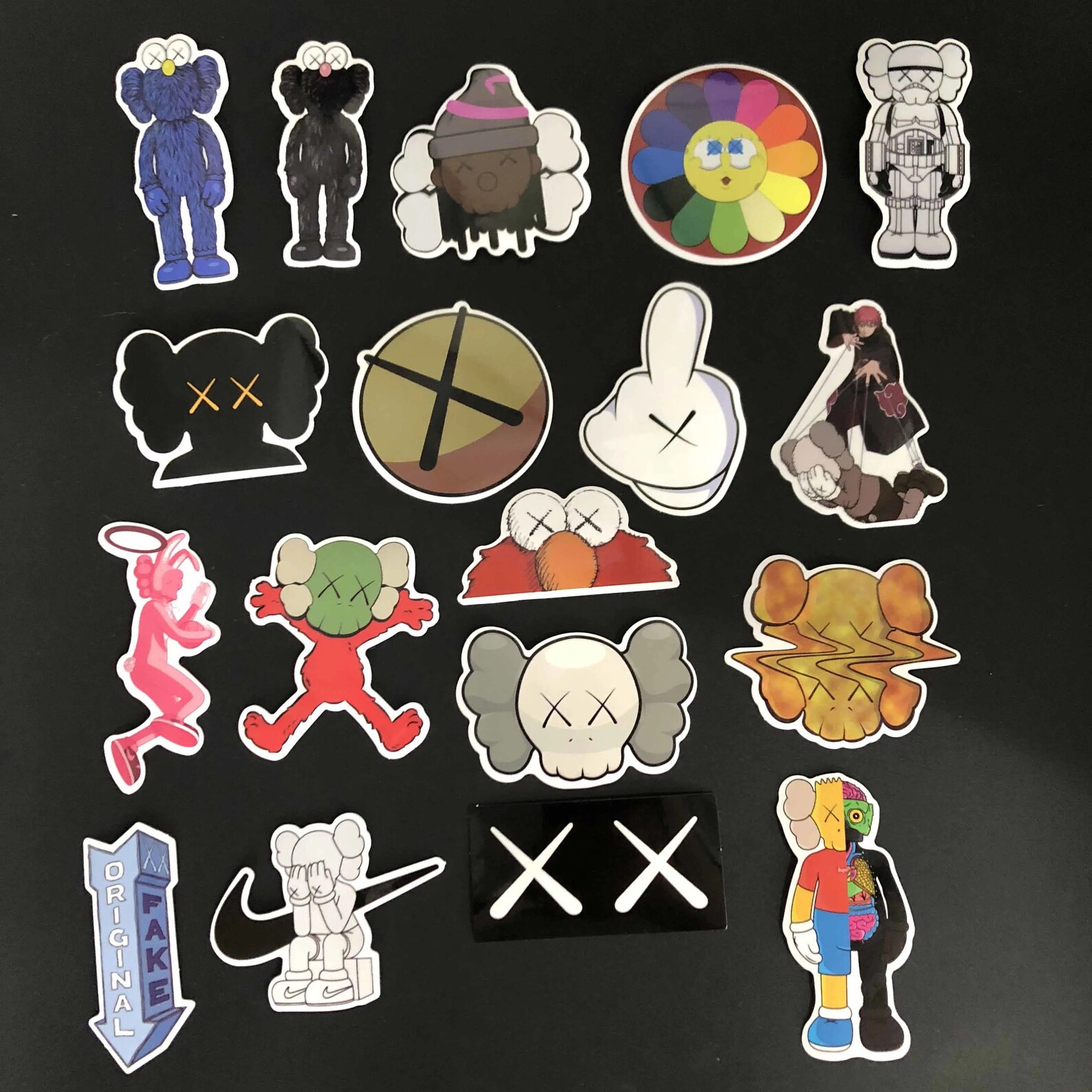 Kaws stickers. random pack.20pc 30pc 40pc.50.pc mixpack Etsy