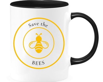 Save the Bees - Bee Coffee Mug 11oz and 15 ounces - Bee Lover Tea/Coffee Cup