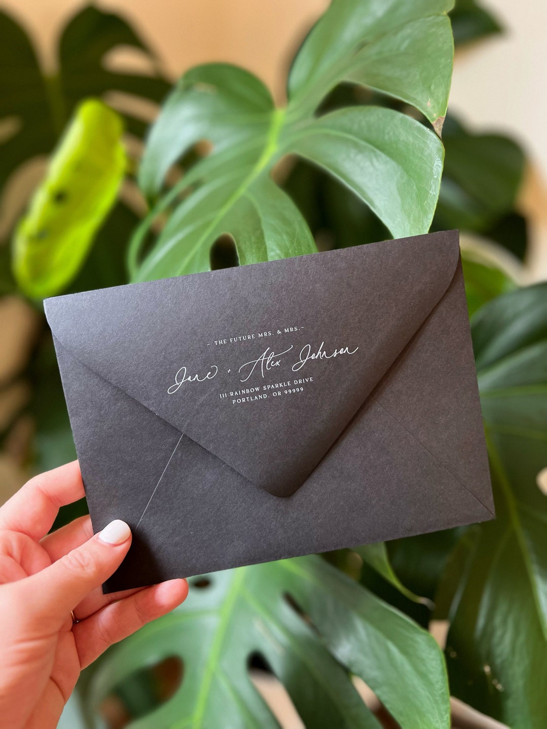 White Ink Envelope Addressing, White Ink Printing, Custom Envelope