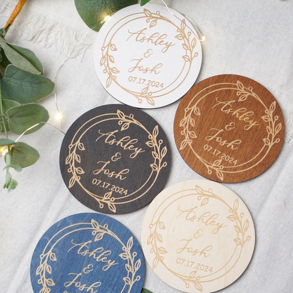 Wedding favors for guests, Custom wooden coasters, Favors for guests in bulk, Rustic wedding favors, Personalized wedding favor coasters