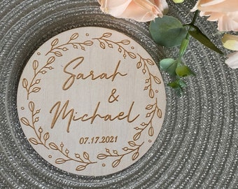 Wooden coaster wedding favor, Bulk party favors, Wedding gift for guests, Wedding shower favors, Rustic wood coasters, Custom wooden coaster