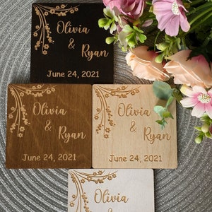 Wedding coasters personalized, Wedding favors for guests in bulk, Wedding favor coasters, Custom wooden coasters, Rustic wedding favors