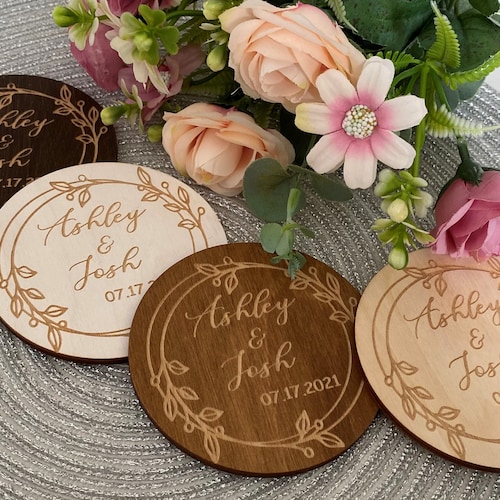 Bulk Personalized Cork Coasters Wedding Favors for Guests Etsy