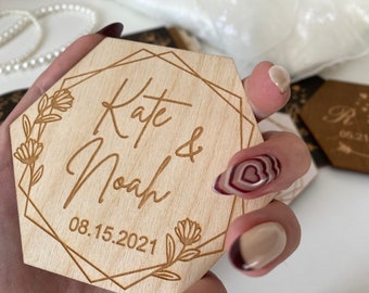 Posavasos de boda para invitados al por mayor, Posavasos de madera personalizados, Regalos de boda, Posavasos de madera grabados a medida, Juego de posavasos de boda