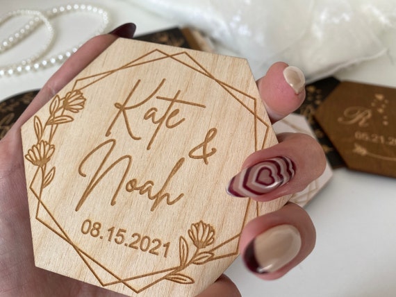 Wedding coaster favors for guests in bulk, Personalized wooden coasters, Wedding favors, Custom engraved wood coasters, Wedding coasters set