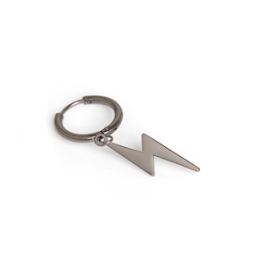Unisex Single Lightning Bolt Drop Earrings - In GOLD or SILVER