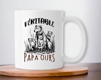 Oso de papá real - regalo de papá - cumpleaños de papá - día del padre - mejor papá - taza de regalo - taza de regalo - taza personalizada