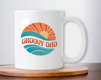 Groovy papà - regalo papà - compleanno papà - papà cool - miglior papà - tazza regalo - tazza personalizzata - super papà - papà amorevole