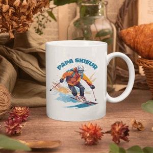 Regalo para papá esquiador - Regalo de cumpleaños para esquiador - Regalo de esquí - Taza de regalo de esquí - Taza de regalo para esquiador - Taza de esquiador personalizada - Papá esquiador