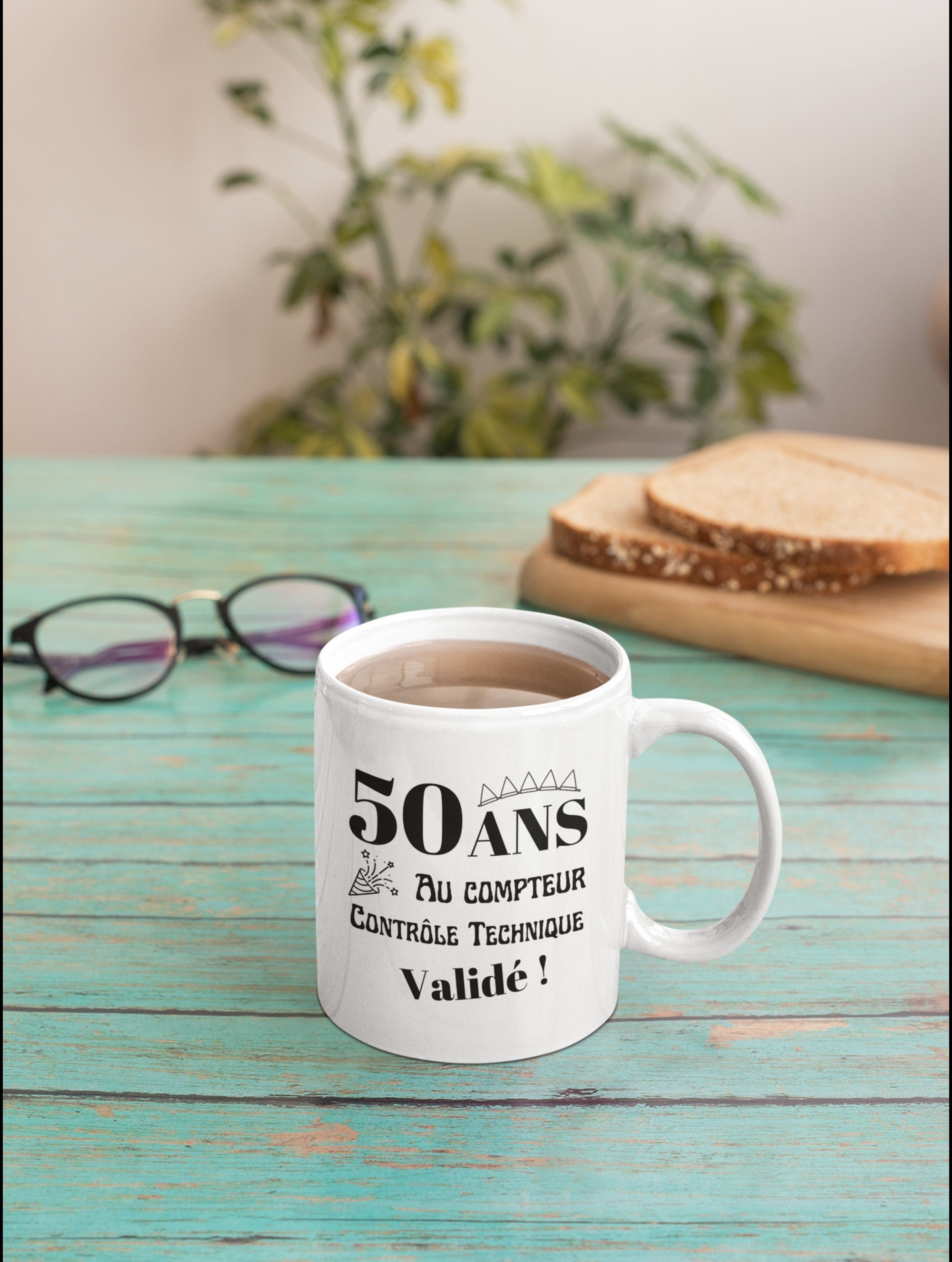 50 ans au compteur-mug cadeau anniversaire homme -  France