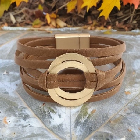 Wrap Bracelet, wrap leather, narrow Leather strips , leather Strapping –  Romazone