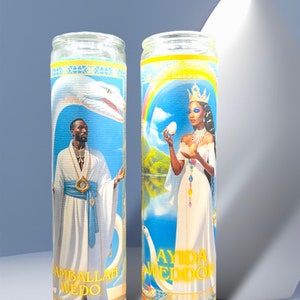 Bougie de prière Lwa Damballah wedo,lwa Ayida-Wedo