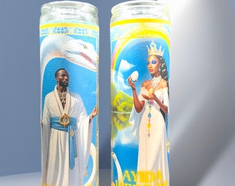 Lwa Damballah wedo,lwa  Ayida-Wedo prayer candle