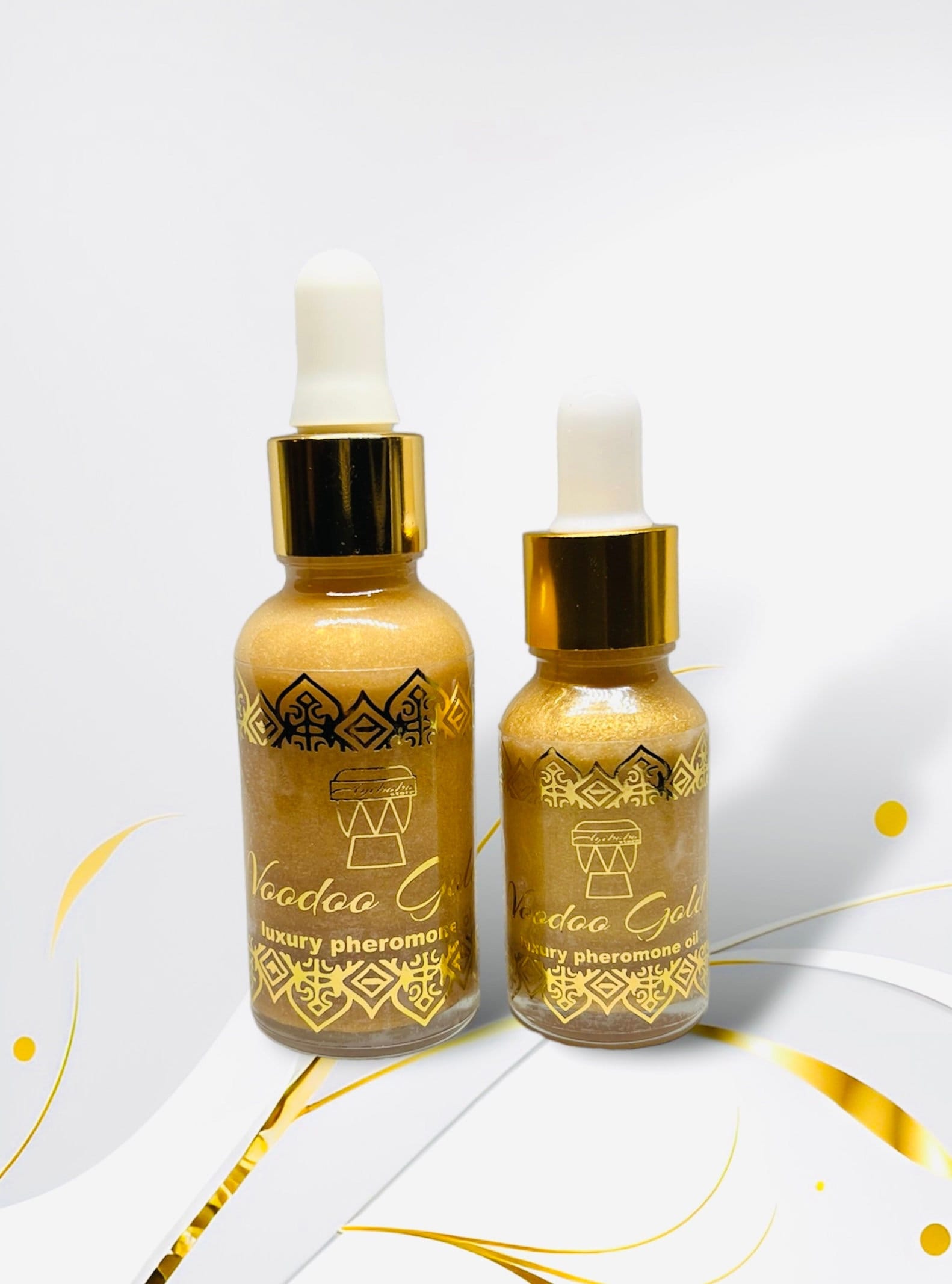 Voodoo Gold Luxury Pheromone Oil with Coconut Oil and Vitamin E, infused oil