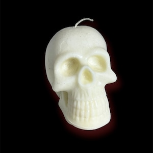 Vela hecha a mano con forma de calavera: perfecta para decoración gótica, Halloween y regalos únicos