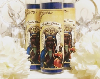 Erzulie Dantor, Blessed, homemade candles for the Haitian Voodoo Mother Spirit/Lwa,